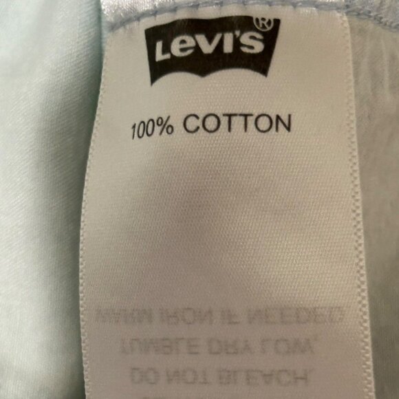 Levis Light Blue Long Sleeve Button-Up Shirt - Women's Size Small - Picture 5 of 8